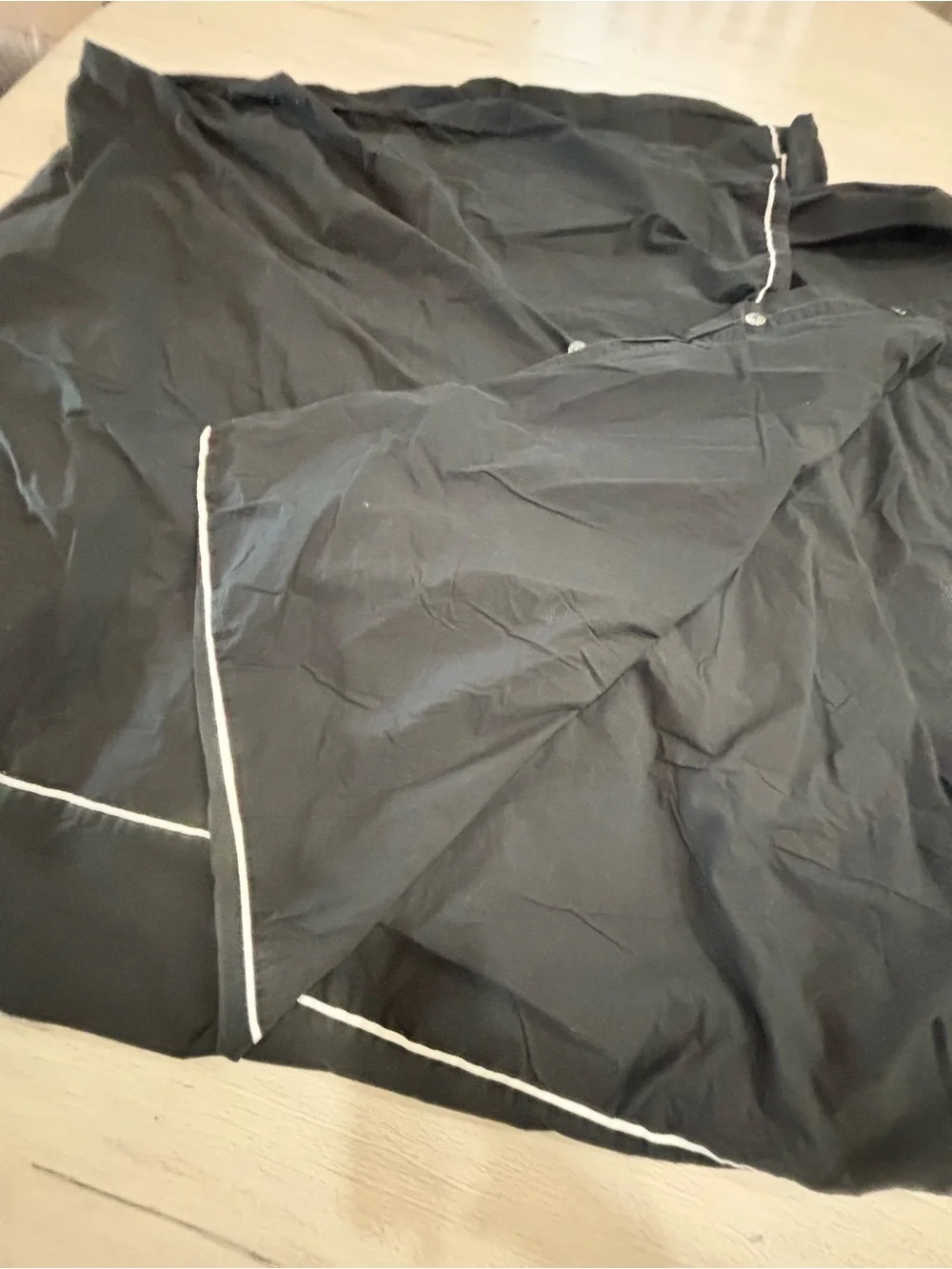 CRATE & BARREL 100% Cotton Black White Details CHANDLER Duvet Cover Full/Queen.